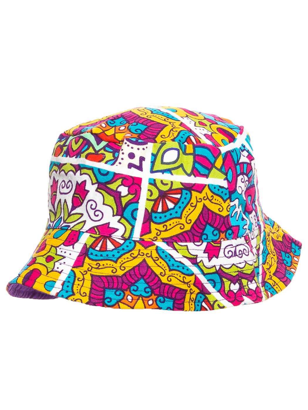 CAPPELLO MULTICOLOR MAIOLICA, T.UNICA,100% COTONE, MADE IN INDIA